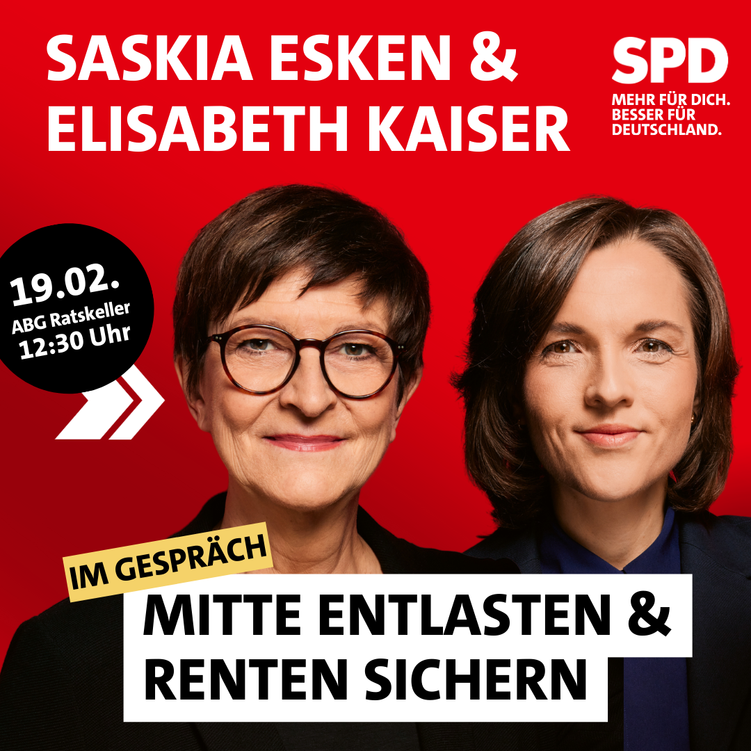Bürgergespräch mit Saskia Esken am 19.02.2025 im Ratskeller Altenburg